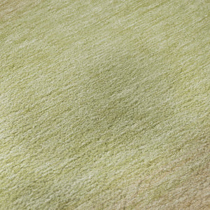 HomeRoots 9' X 12' Stylish Artichoke Green Striped Washable Area Rug with UV Protection for Homes & Pets 692654