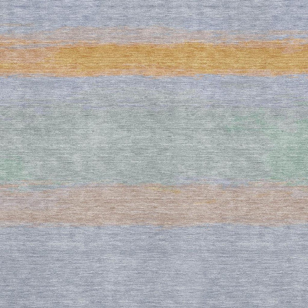 HomeRoots 5' X 8' Colorful Striped Washable Area Rug with UV Protection, Perfect for Homes with Kids & Pets 692657