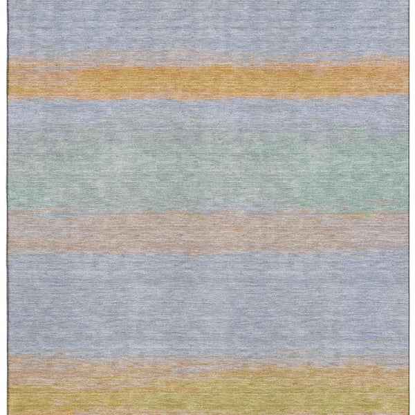 HomeRoots 5' X 8' Colorful Striped Washable Area Rug with UV Protection, Perfect for Homes with Kids & Pets 692657