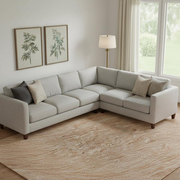 HomeRoots 9' X 12' Salmon & Ivory Striped Washable Area Rug – Durable, UV-Protected, Ideal for Busy Homes 692666