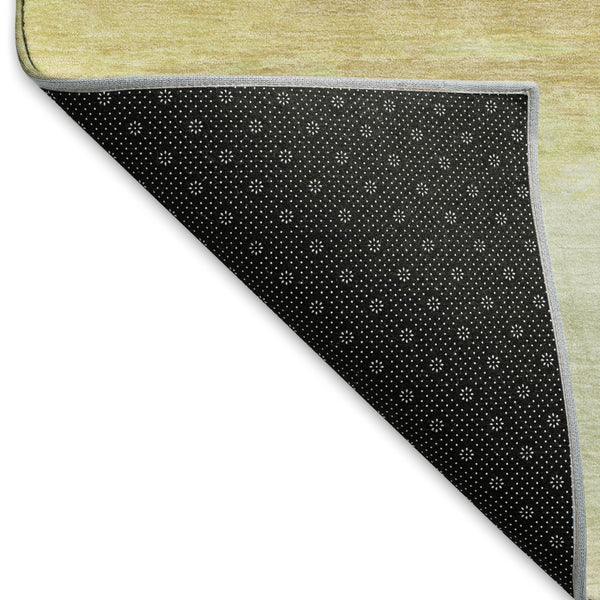 HomeRoots 8' Tan Yellow Beige Striped Area Rug - Washable, UV Protected, Durable for Kids & Pets, Stylish Decor 692671