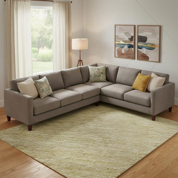 HomeRoots 10' X 14' Striped Washable Area Rug in Tan, Yellow & Beige - Durable, UV-Protected & Family-Friendly! 692673
