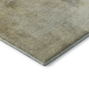HomeRoots 9' X 12' Wheat Ivory and Beige Striped Area Rug: Washable, UV-Protected, Stain-Resistant Design! 692678