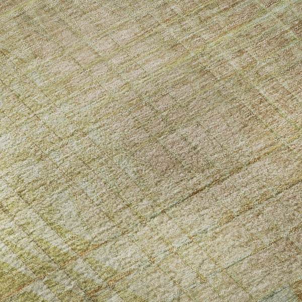 HomeRoots 5' X 8' Geometric Area Rug in Beige, Blue & Khaki - Washable, UV-Protected, Durable & Stylish Home Accent 692681