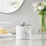 Corsica Glam/Luxury Silver Marbled Resin Jar