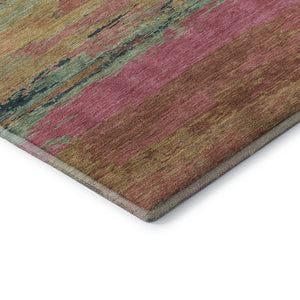 HomeRoots 8' Stylish Blush Orange & Teal Abstract Washable Area Rug - Durable, Stain Resistant & UV Protected! 692707