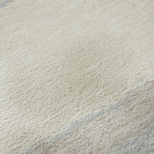 HomeRoots 8' Round Washable Rug in Ivory, Mint Green & Teal - Stain-Resistant, UV Protected, Non-Slip & Stylish! 692718