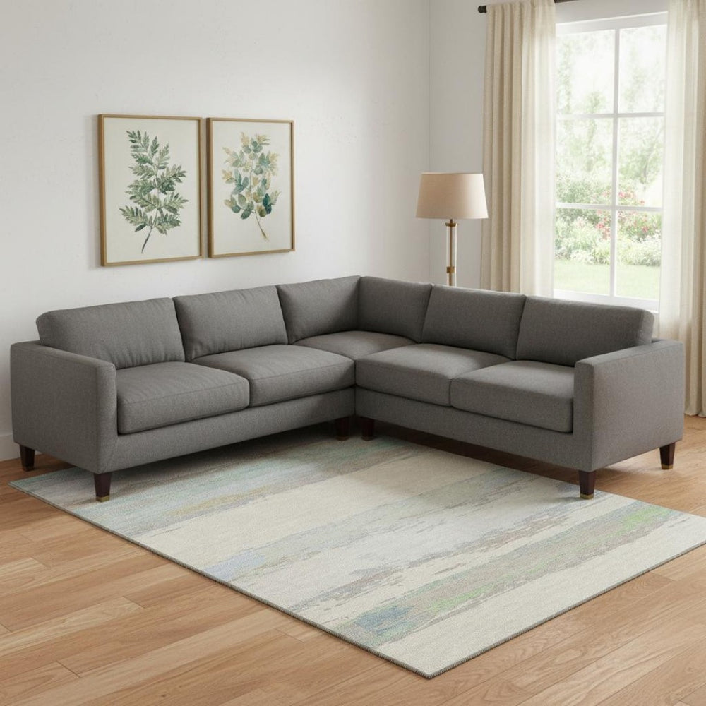 HomeRoots 10' X 14' Washable Area Rug in Ivory, Mint Green & Teal - UV Protected, Soft, Durable & Stylish 692721