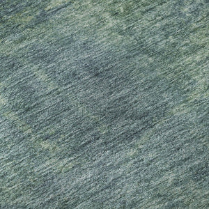 HomeRoots 9' X 12' Contemporary Blue-Green Abstract Area Rug - Washable, UV-Protected, Stain-Resistant Design 692744