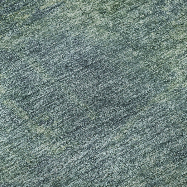 HomeRoots 9' X 12' Contemporary Blue-Green Abstract Area Rug - Washable, UV-Protected, Stain-Resistant Design 692744