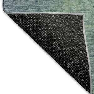 HomeRoots 10' x 14' Washable Abstract Area Rug in Blue, Green, Beige - Durable, UV-Protected for Busy Homes 692745