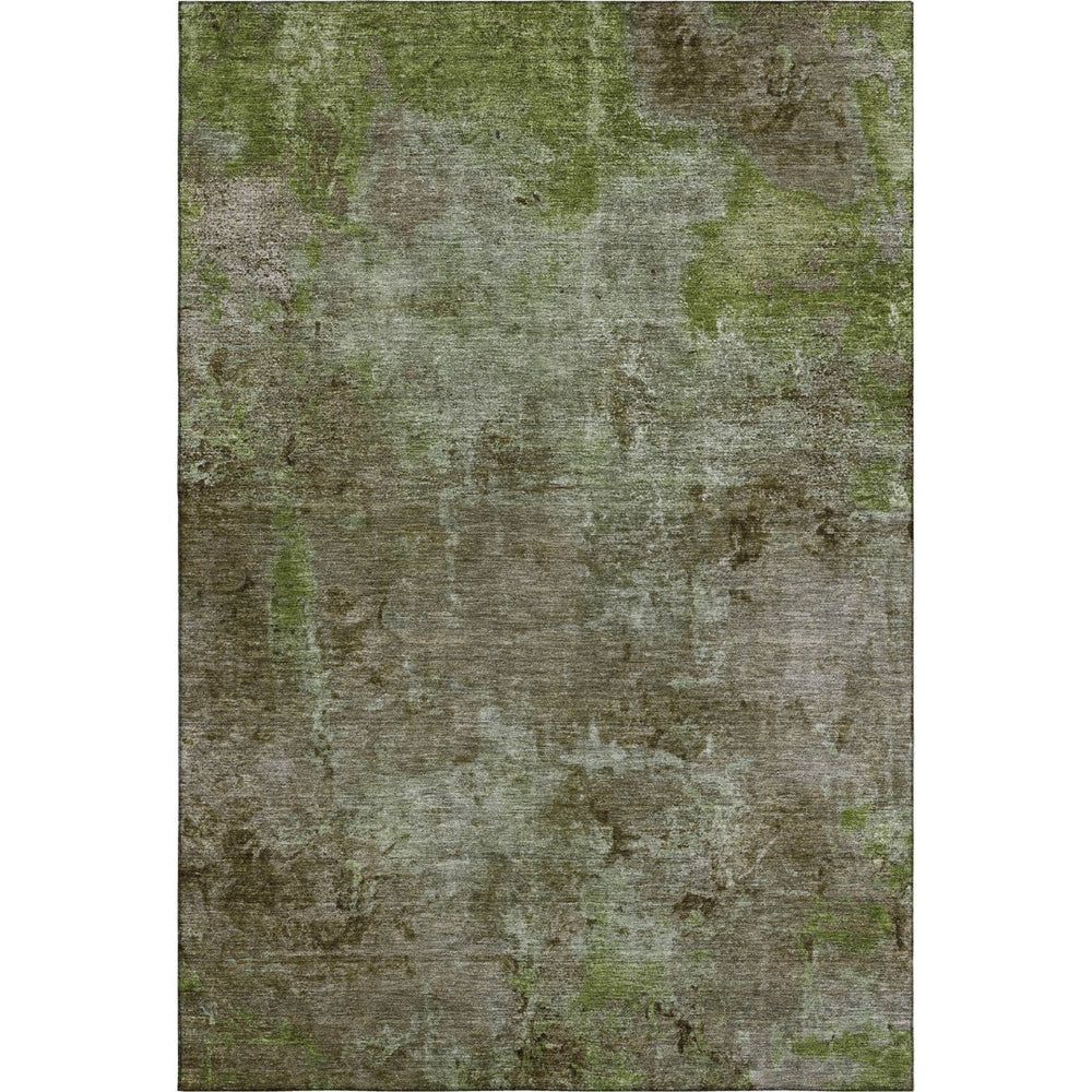 HomeRoots 10' X 14' Abstract Coffee Green & Taupe Area Rug – Stain-Resistant, UV-Protected, Modern Design 692757