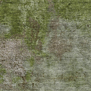 HomeRoots 10' X 14' Abstract Coffee Green & Taupe Area Rug – Stain-Resistant, UV-Protected, Modern Design 692757
