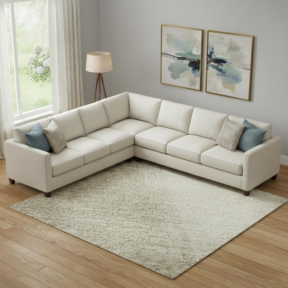 HomeRoots 9' X 12' Stylish Taupe & Ivory Geometric Area Rug - Washable, UV-Protected, and Family-Friendly Design 692762