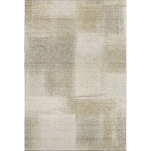 HomeRoots 10' X 14' Taupe & Ivory Geometric Area Rug - Durable, Washable, UV Protected for Family Spaces 692763