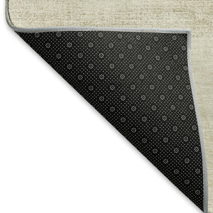 HomeRoots 10' X 14' Taupe & Ivory Geometric Area Rug - Durable, Washable, UV Protected for Family Spaces 692763
