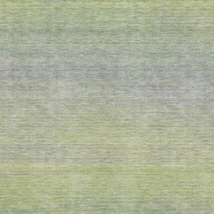 HomeRoots 5' X 8' Artichoke Green & Gray Striped Area Rug - Washable, UV Protected, Durable for Kids & Pets 692765