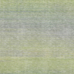HomeRoots 8' Artichoke Green and Gray Striped Area Rug - Washable, UV Protected, Non-Slip for High Traffic Spaces 692767