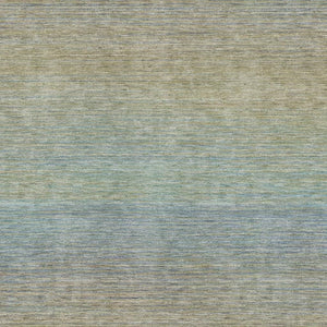 HomeRoots 8' Washable Striped Area Rug in Blue, Beige & Taupe – UV Protected, Soft & Durable for All Spaces 692773