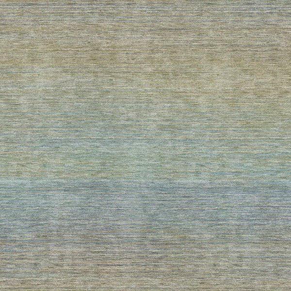 HomeRoots 8' Washable Striped Area Rug in Blue, Beige & Taupe – UV Protected, Soft & Durable for All Spaces 692773