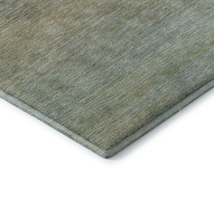 HomeRoots 9' X 12' Striped Area Rug in Blue, Beige & Taupe - Washable, UV-Protected, Durable for High-Traffic Areas 692774