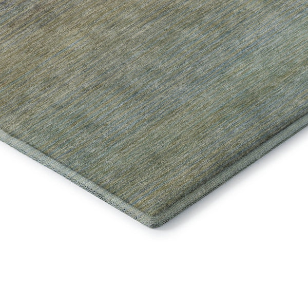 HomeRoots 9' X 12' Striped Area Rug in Blue, Beige & Taupe - Washable, UV-Protected, Durable for High-Traffic Areas 692774