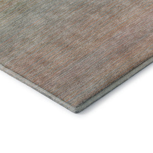 HomeRoots 10' Coral Denim Blue & Salmon Striped Washable Area Rug - UV Protected, Soft, Durable & Family Friendly 692781