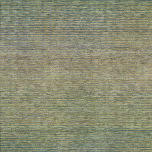 HomeRoots 8' Fern Green & Blue Striped Washable Area Rug - UV Protected, Stain Resistant & Family-Friendly Design 692785