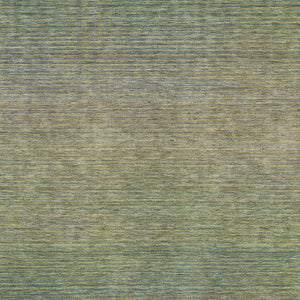 HomeRoots 9' X 12' Fern Green & Blue Striped Area Rug - Washable, UV Protected, Durable for High-Traffic Spaces 692786