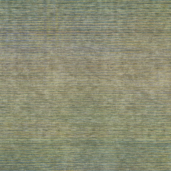 HomeRoots 9' X 12' Fern Green & Blue Striped Area Rug - Washable, UV Protected, Durable for High-Traffic Spaces 692786