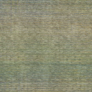 HomeRoots 10' Fern Green and Blue Striped Washable Area Rug – UV Protected, Stain Resistant, Durable Design 692787
