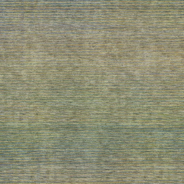 HomeRoots 10' Fern Green and Blue Striped Washable Area Rug – UV Protected, Stain Resistant, Durable Design 692787