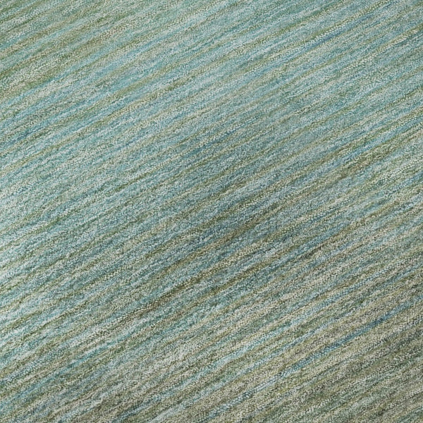 HomeRoots 5' X 8' Teal and Taupe Striped Washable Area Rug – Durable, UV-Protected, Perfect for High-Traffic Spaces 692789