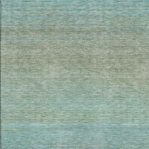 HomeRoots 9' X 12' Teal and Taupe Striped Area Rug - Durable, Washable, UV-Protected, Non-Slip Design for Homes 692792