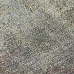 HomeRoots 8' X 8' Round Rug in Coffee, Ivory & Blue – Stylish, Washable, UV Protected & Perfect for Homes! 692796