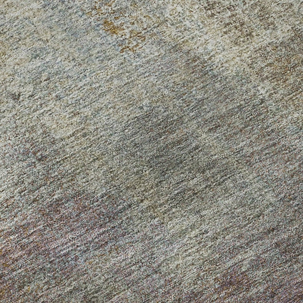 HomeRoots 8' X 8' Round Rug in Coffee, Ivory & Blue – Stylish, Washable, UV Protected & Perfect for Homes! 692796