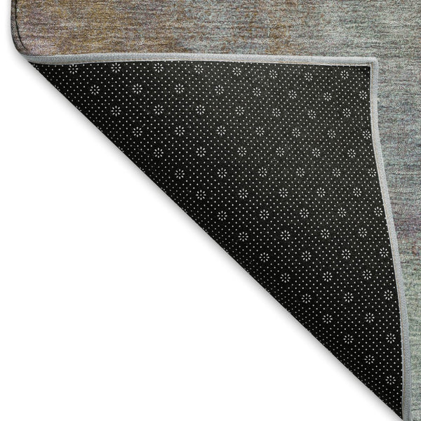 HomeRoots 9' X 12' Coffee Ivory Blue Abstract Washable Area Rug - UV Resistant, Durable, Stylish & Non-Slip 692798