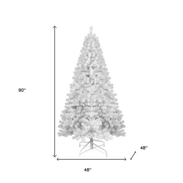 HomeRoots 7' Full White Spruce Christmas Tree - Elegant, Low-Maintenance Design for a Modern Holiday Look 90 692825