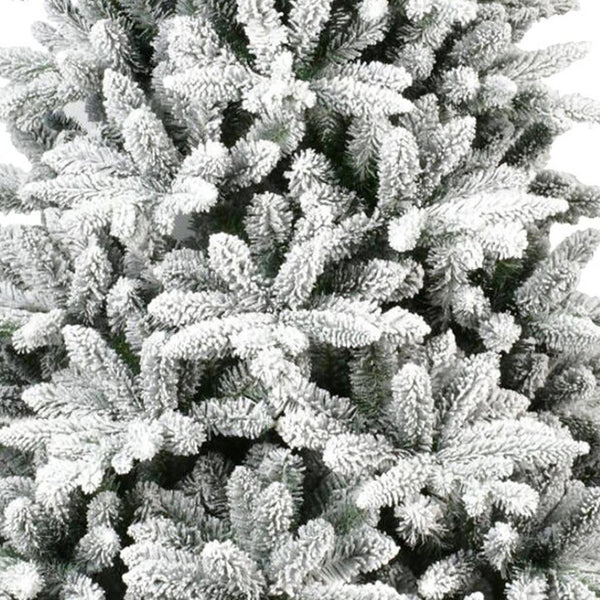 HomeRoots 6' Full Flocked Spruce Christmas Tree - Create a Stunning Winter Wonderland in Your Home Decor! 72 692829