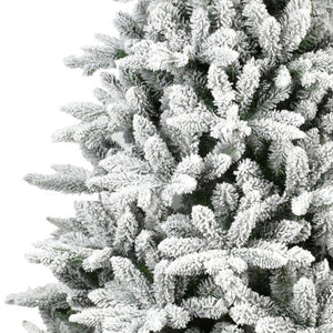 HomeRoots 7' Flocked Spruce Christmas Tree - Realistic Snow-Kissed Design for a Timeless Holiday Experience 84 692830