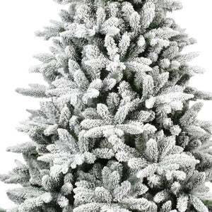 HomeRoots 7' Flocked Spruce Christmas Tree - Realistic Snow-Kissed Design for a Timeless Holiday Experience 84 692830