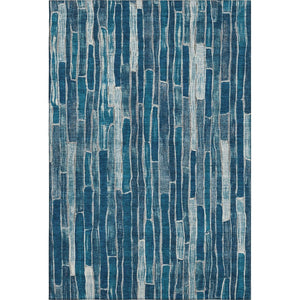 HomeRoots 10' Blue and Ivory Striped Washable Area Rug - UV Protected, Stain Resistant, Durable for Indoor/Outdoor Use 692850