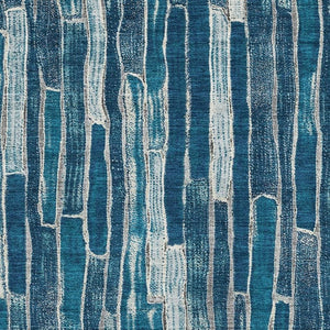 HomeRoots 10' Blue and Ivory Striped Washable Area Rug - UV Protected, Stain Resistant, Durable for Indoor/Outdoor Use 692850