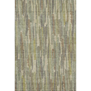 HomeRoots 8' Artichoke Green Copper Striped Washable Area Rug – Durable, Stylish, UV Protected for High-Traffic Use 692926