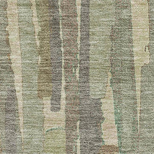 HomeRoots 8' Artichoke Green Copper Striped Washable Area Rug – Durable, Stylish, UV Protected for High-Traffic Use 692926