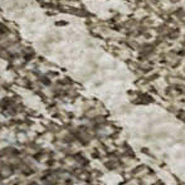 HomeRoots 10' Striped Washable Area Rug in Ivory, Gray & Brown - UV Protected, Stain Resistant & Durable Design 692940