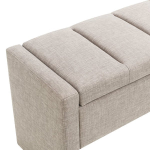 English Elm Modern Linen Upholstered Storage Bench with Hydraulic Lift for Bedroom or Living Room W2671P222546