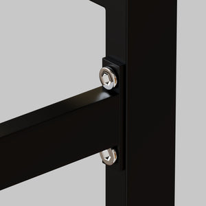 English Elm 51" Modern Minimalist Glass Dining Table for 4-6 with 8mm Tempered Top, Black Chrome Legs, Sleek Desk W3732P356636