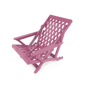 English Elm Pinecrest Outdoor Folding Lounge Chair Recycled Hdpe Reclining Patio Seat with Cushion Burgundy B2745P409695