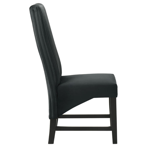 English Elm Dempsey Corduroy and Velvet Upholstered Dining Chairs with Tall Back Set of 2 B062P440298